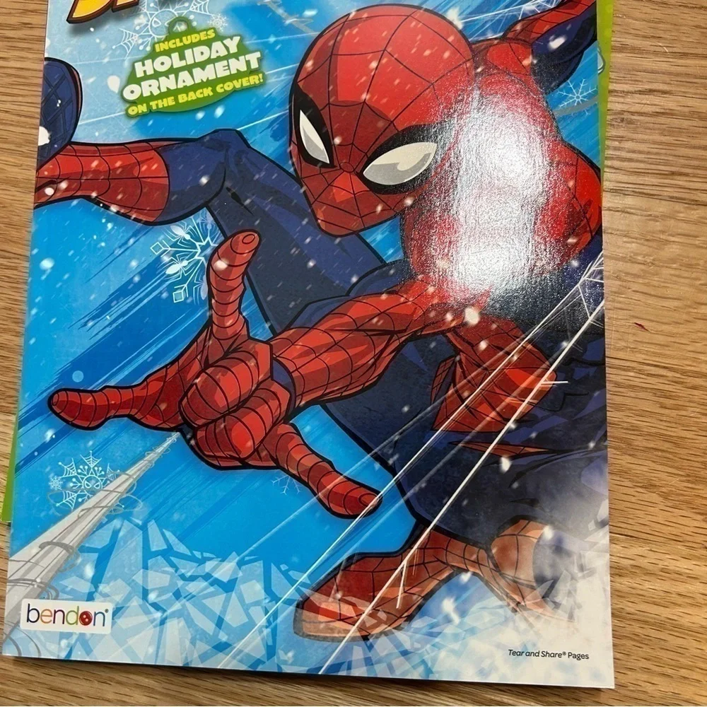 Christmas Coloring Activity Book Bundle NEW Disney Mickey Minnie Spiderman